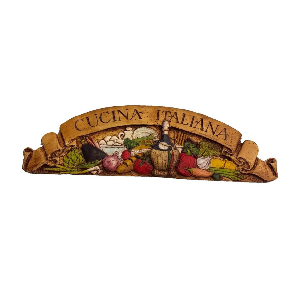 Wall Decor Cucina Italiana Handmade By Piazza Pisano 26”w X 7.5h X .5”d